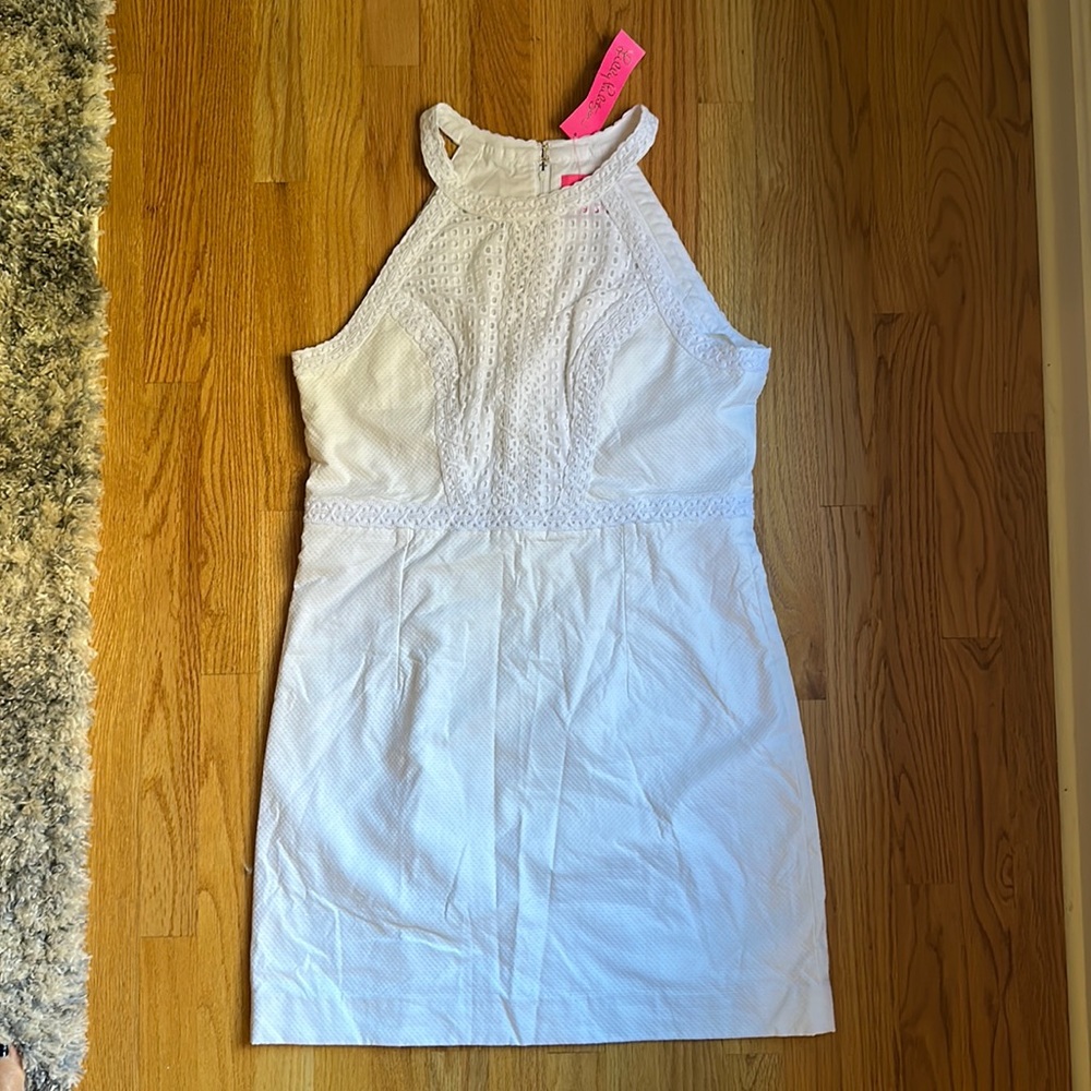 Lilly Pulitzer Charlize Stretch Shift Dress Resort White NWT Size 14